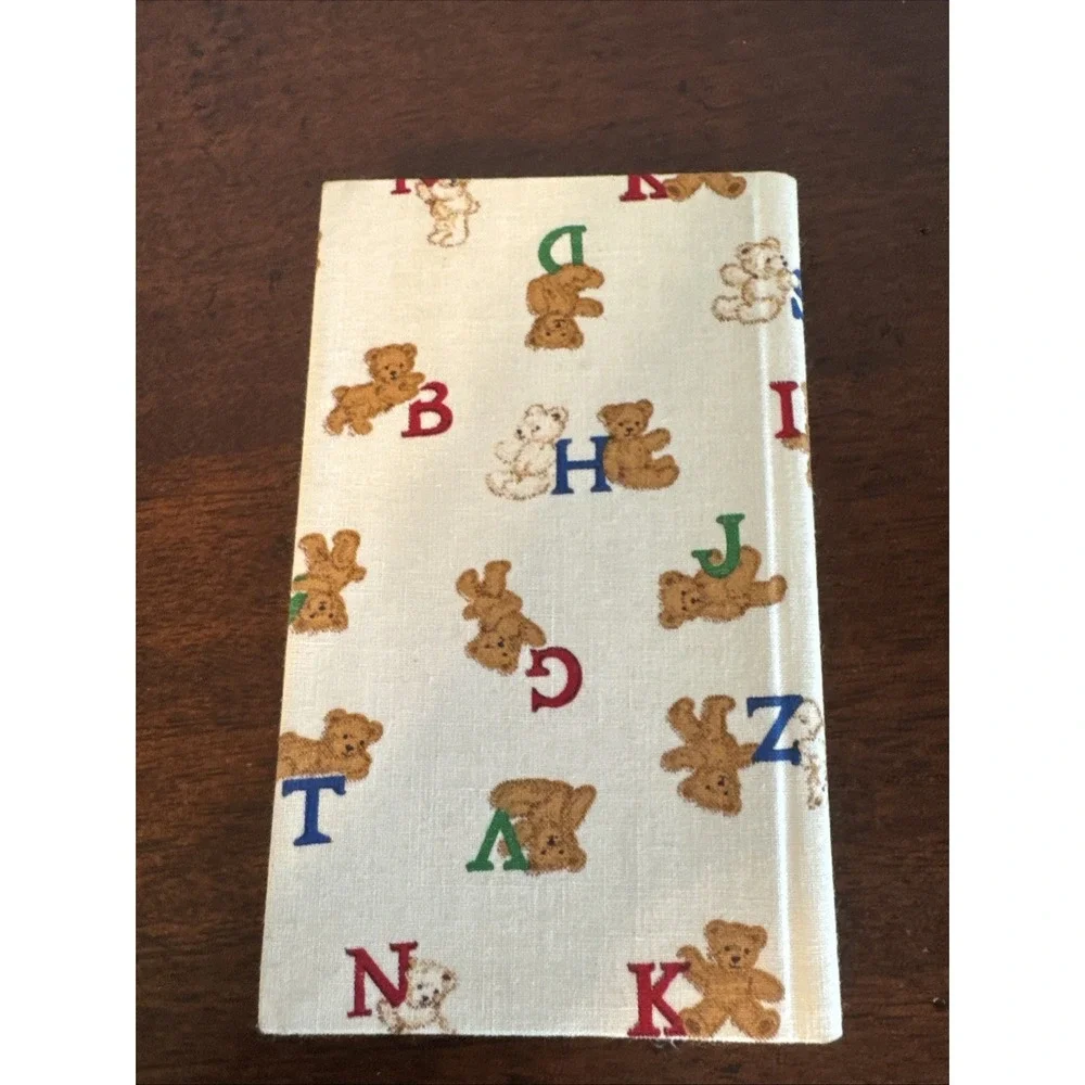1989 Quillmark Fabric Alphabet & Bears Hardcover Journal Vintage. NOS